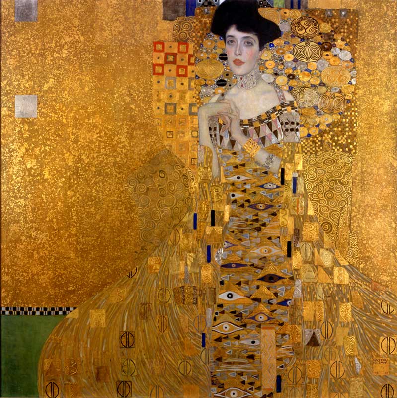 Klimpt was inspired by the mosaics in Ravenna. His Portrait of Adele is now the subject of a film starring Helen Mirren