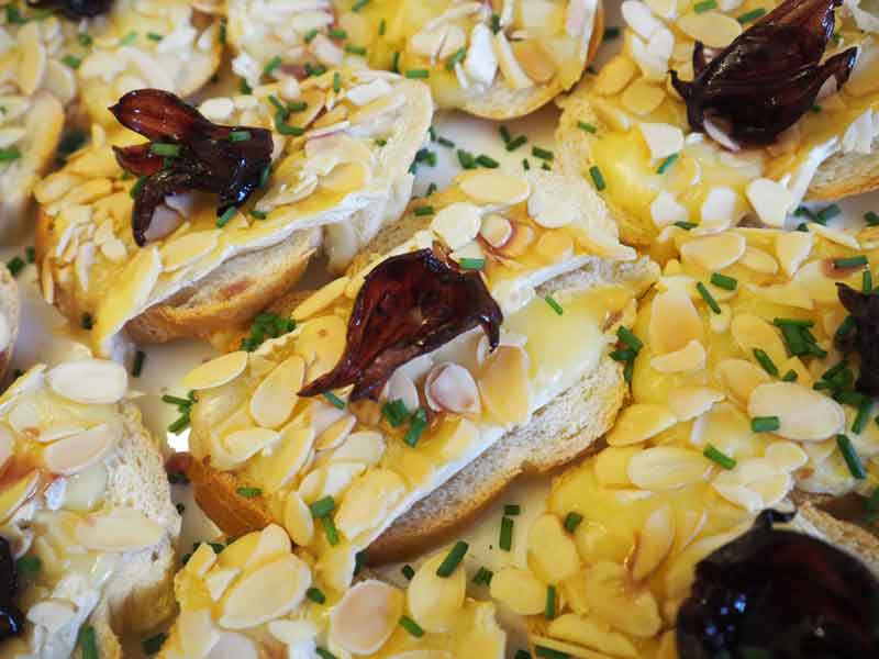 brie and hibiscus canape recipe