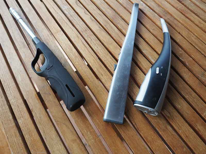 The turbo lighter on the left... a couple of the other lighters I have tried on the right
