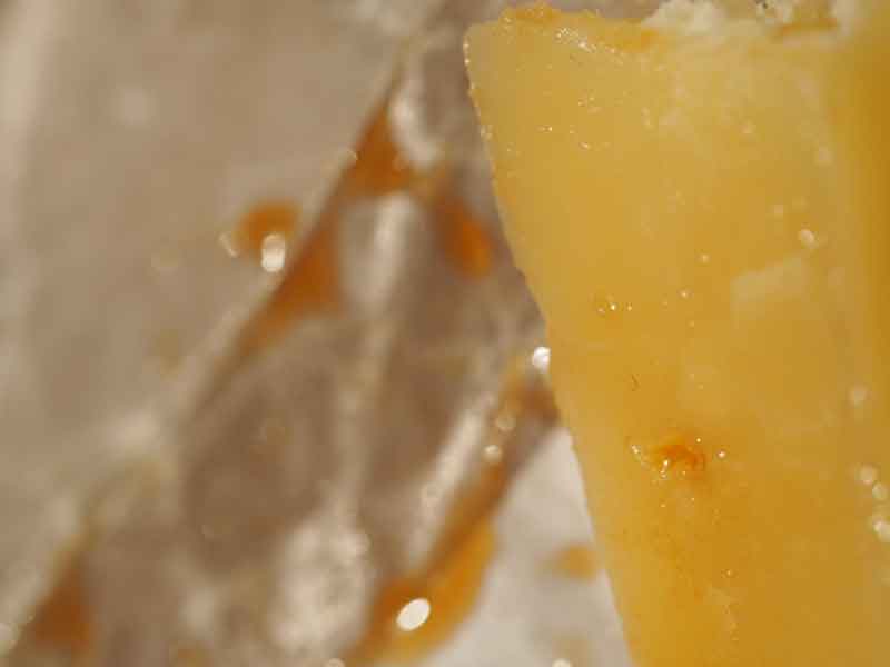 If the cheese dried out, moisten with a little apple balsamic vinegar.... heaven!