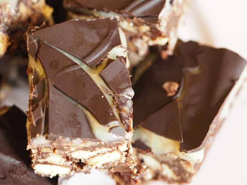 tiffin, tray bake, millionaires shortbread recipe