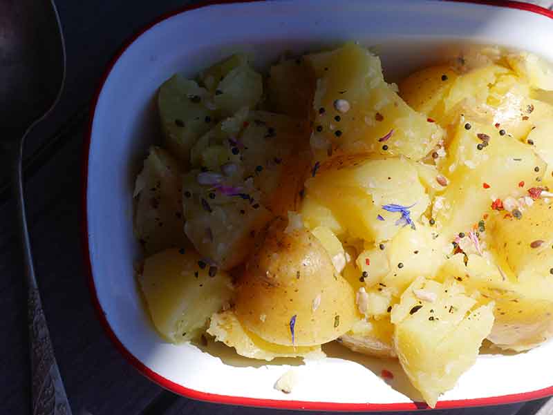 crushed lemony potatoes recipe