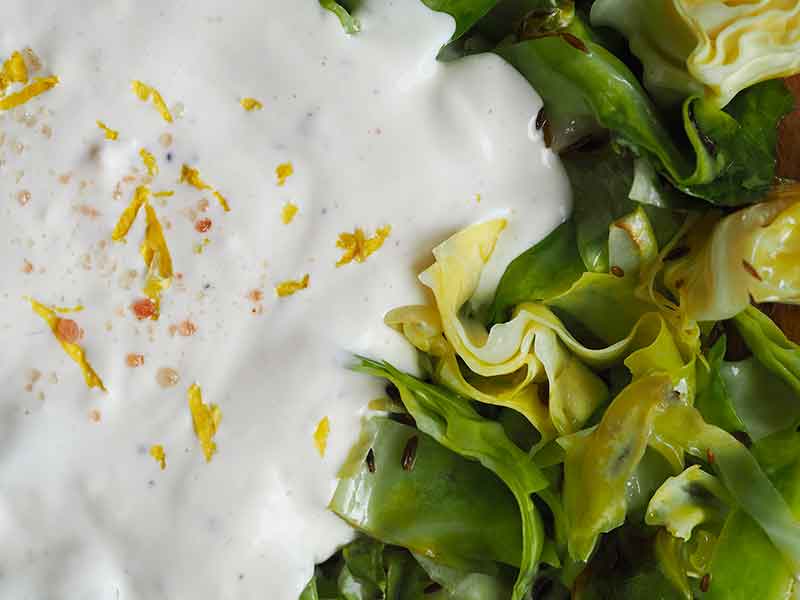 recipe for creamy cumin cabbage