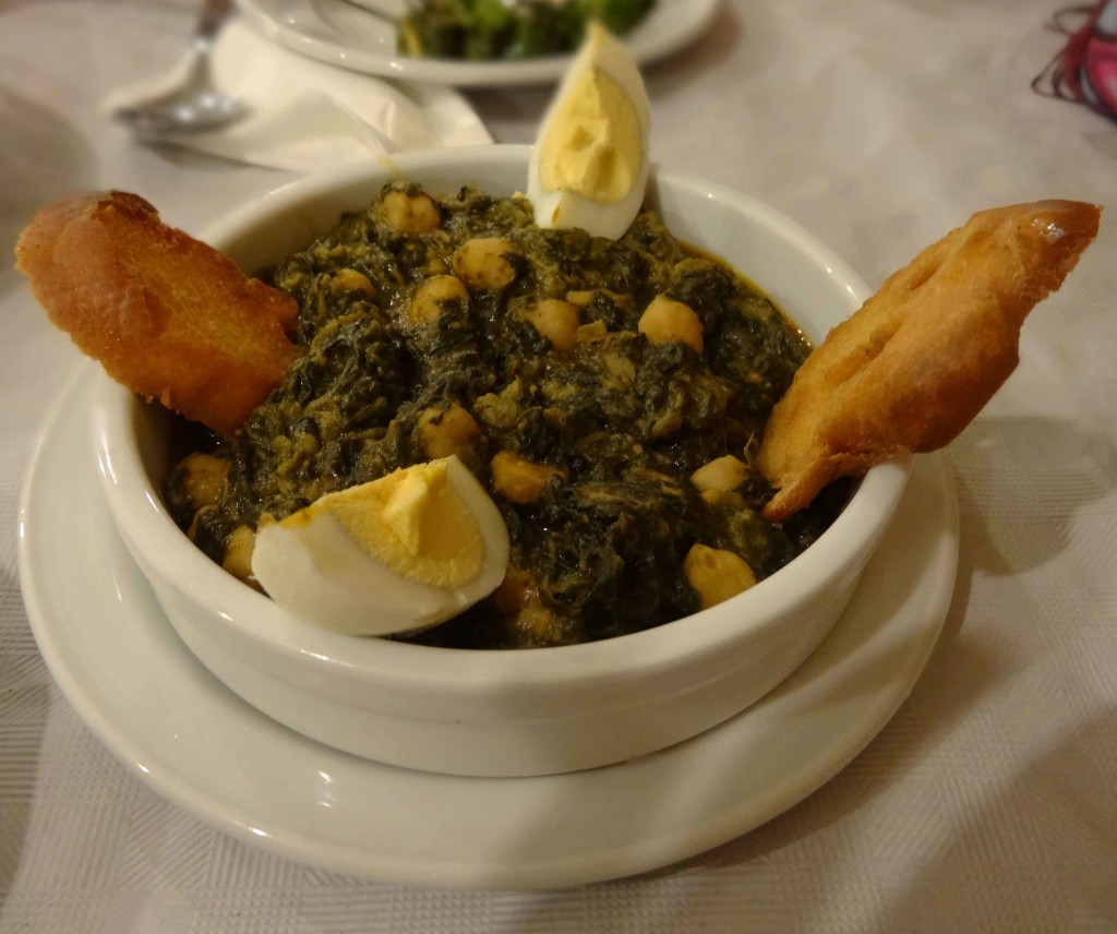 espinacas con garbanzos