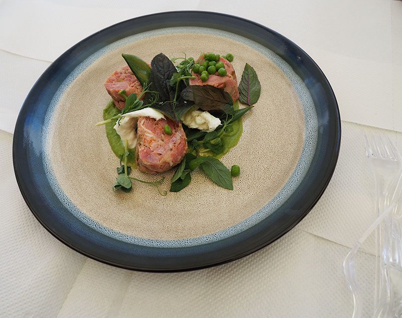 Harrison Barraclough's squid ink risotto with haddock and quails' eggs