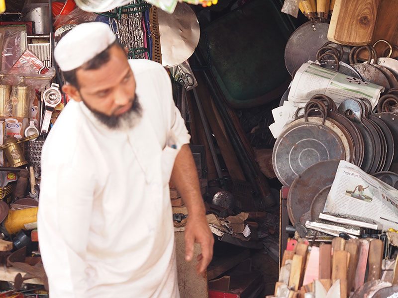 Equipment seller in Mysore market