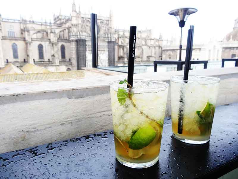 Mojitos in the rain in Seville
