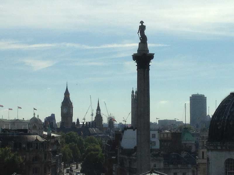magnificent view from the restaurant at the top of the National Portrait Gallery