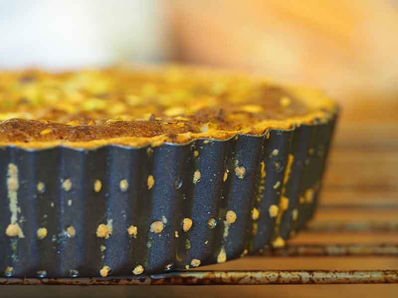 pie dish with holes