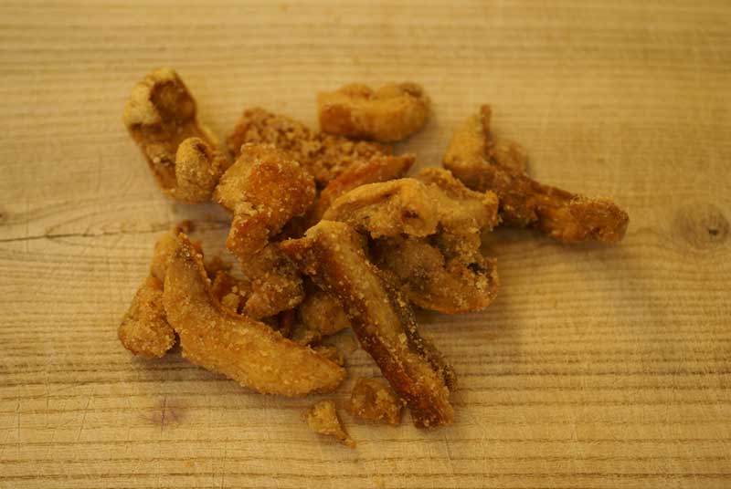 pork scratchings... in every typical British pub
