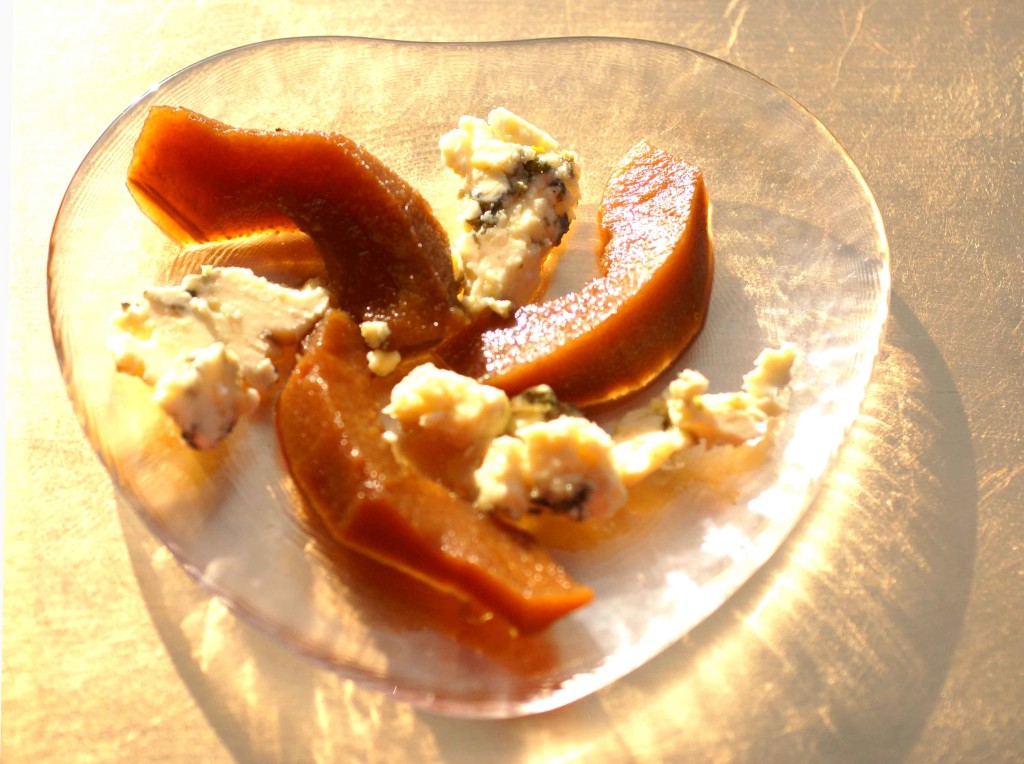 quince with blue cheese