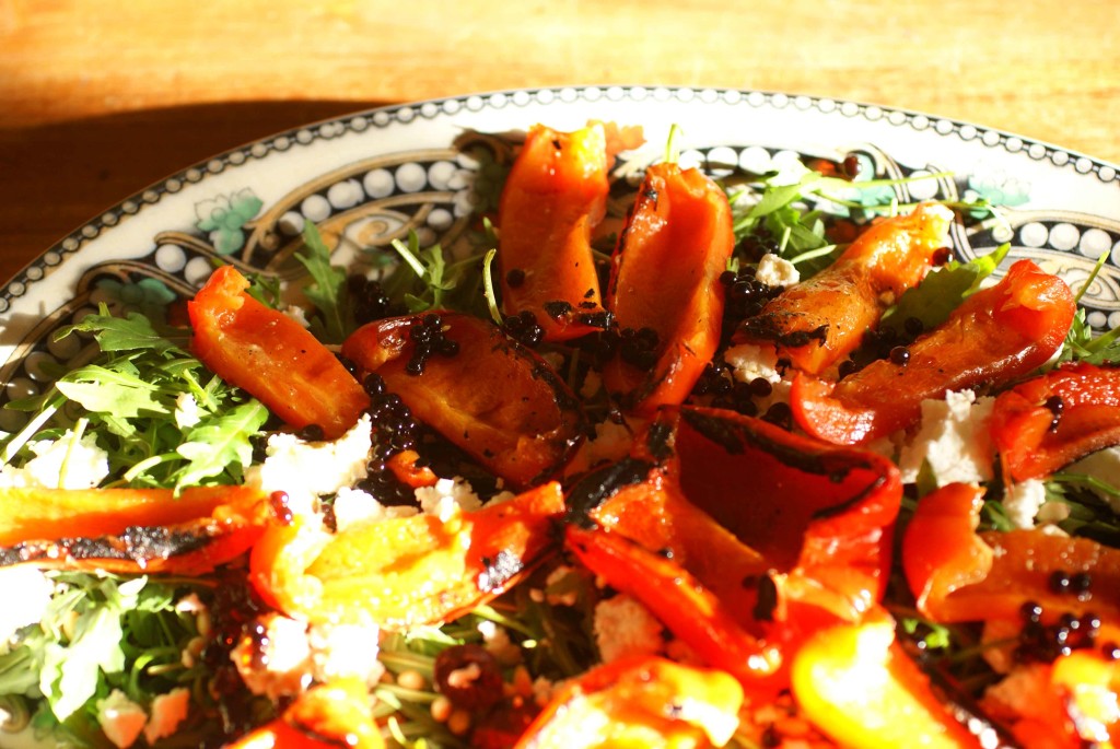 roasted pepper and feta salad