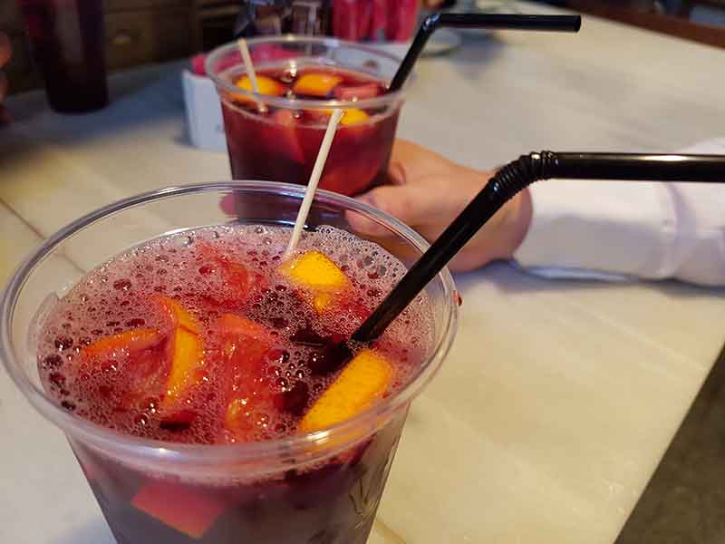 Brightly-coloured, refreshing sangria