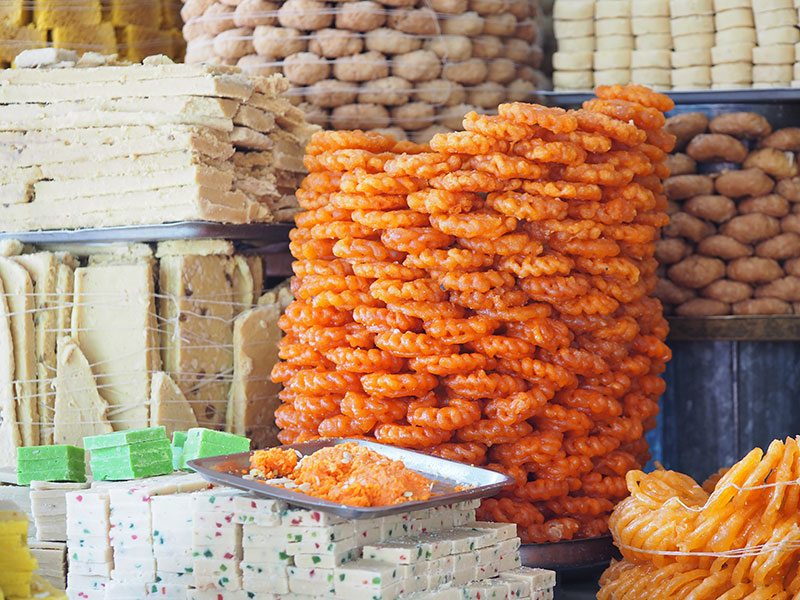 Sweet stall at the market