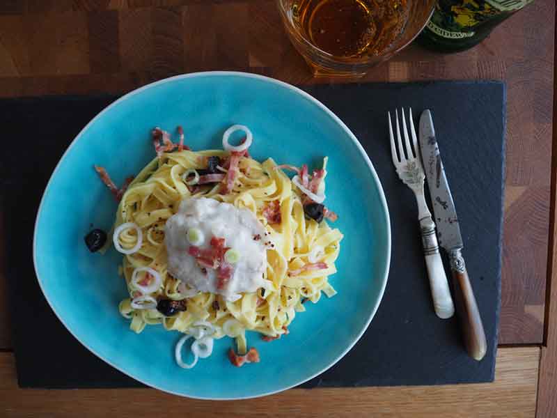 tagliatelle with crab and coconut cream recipe