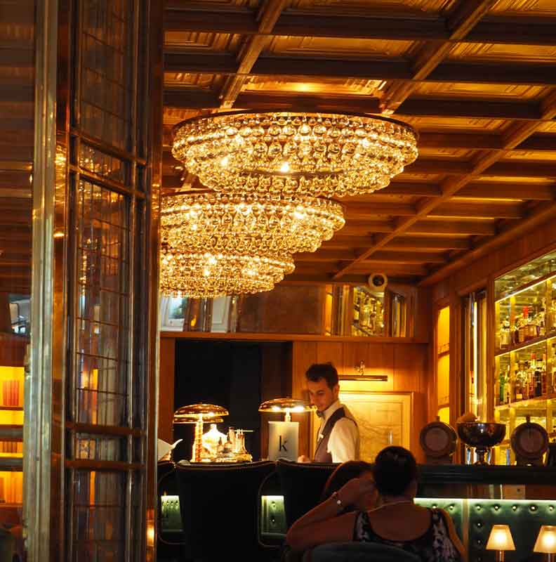 The glamorous bar at London's The Kensington