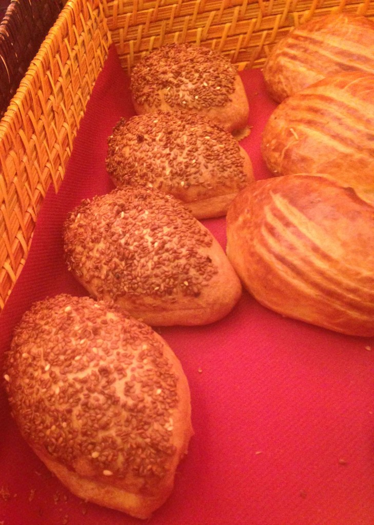 Turkish rolls with toasted sesame seeds
