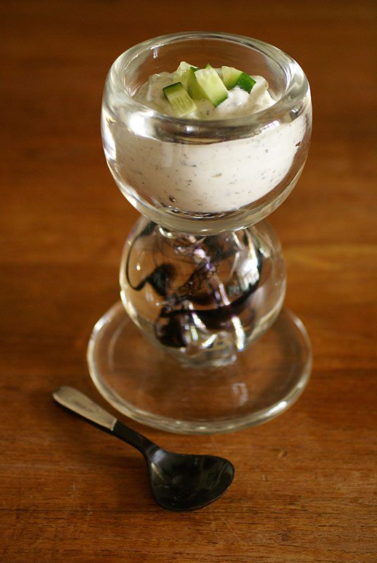 Don't forget to serve with the tzatziki