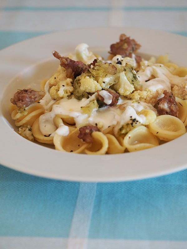 cauliflower and sausage pasta recipe