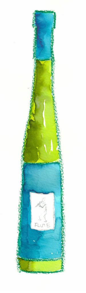 German wine bottle