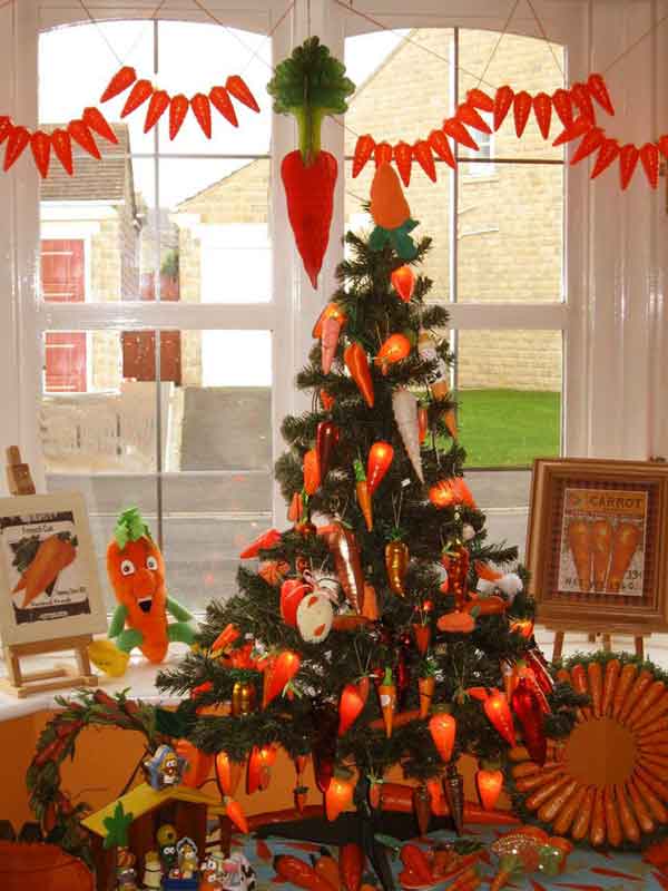Christmas carrot decorations